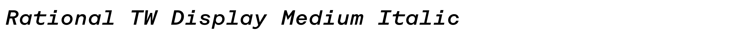 Rational TW Display Medium Italic